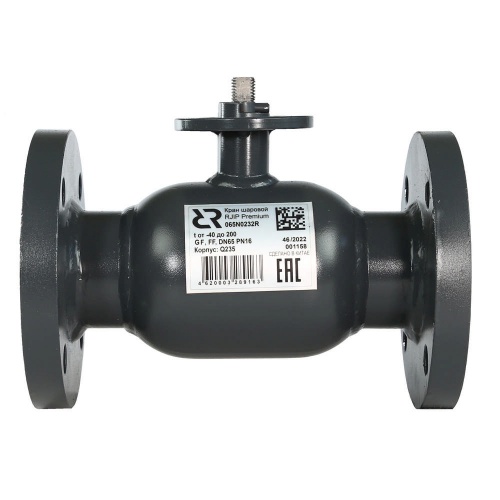 Ридан RJIP Premium 065N0232R — Кран шаровой FF DN65 PN16 GF (фланцевый, под привод, стандартный проход)