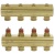 Коллектор распред латунь FHF Ру10 ВР 1" на 4 вых НР 3/4" для водян. отопл. 4+4 с вент вставками Danfoss 088U0504 Коллектор распред латунь FHF Ру10 ВР 1" на 4 вых НР 3/4" для водян. отопл. 4+4 с вент вставками Danfoss 088U0504