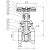 Tecofi V1141-0032 Задвижка клиновая латунь V1141 Ду 32 Tecofi V1141-0032 Задвижка клиновая латунь V1141 Ду 32